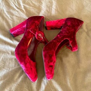 Impo Crushed Velvet Mary Janes